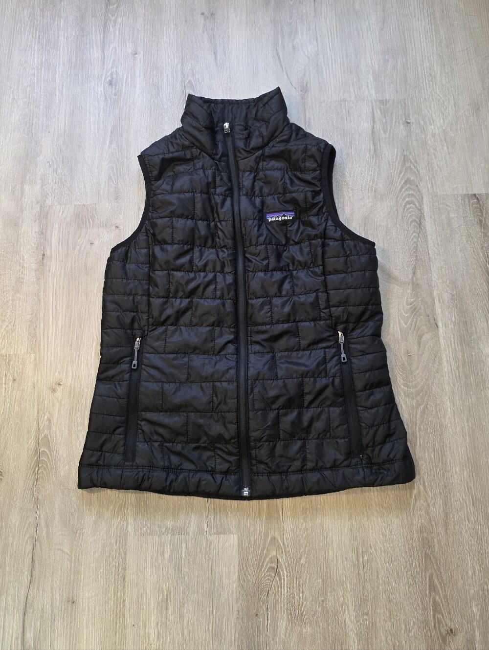 Patagonia Women's Down Sweater Puffer Vest Quilted Full Zip Black Small
